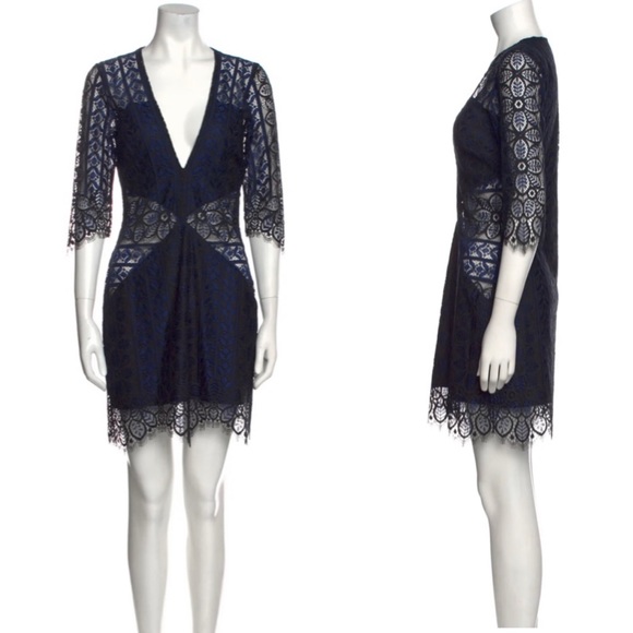*Sold * For Love & Lemons Lyla Cocktail Dress new with tags size small blue, - Picture 9 of 16